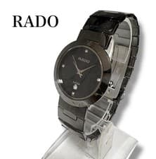 Rado Men Wristwatch Jubilee Black Round Black Quartz Work 132669