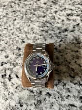 Zelos Swordfish Field 38mm SS Nebula Purple Dial Original Box Watch Roll