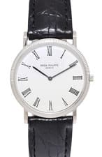 Patek Philippe Calatrava 18k White Gold Mens 32mm Manual Watch 3520