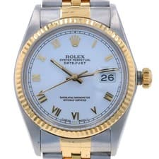 Rolex Datejust Men's Wristwatch 16013 Stainless YellowGold 18k Automatic 1YrWnty