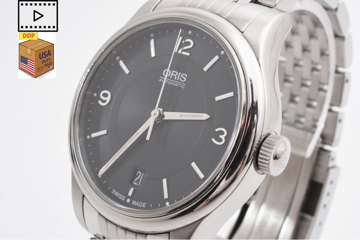 [NEAR MINT] ORIS 7578 Classic Date Black Dial 36mm Automatic Men's Watch JAPAN