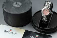 【N MINT w/BOX】 TAG Heuer Aquaracer WAF141H Pink Dial Diamond Women's Watch JAPAN