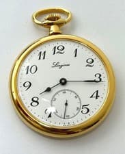 Longines Pocket Watch Hand-Wind Used Vintage Rare Discontinued No Box