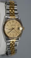 Rolex Tudor Prince OysterDate Solid Gold Bezel ref. 74033 - Nice Linen Dial Ex++