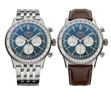 Breitling Navitimer 46mm B01 Chrono Steel Blue Dial AB0137211C1A1