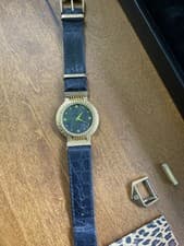 Versace Signature Watch 18k Gold Plated 1990’s Box and Papers