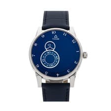 Trilobe Nuit Fantastique Titanium Auto 38mm Blue Dial Strap Watch NF02BG