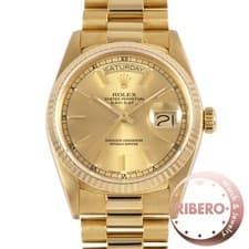 ROLEX Watches Made in 1987 Day date Tritium 18038A 18K Yellow Gold Free Shipping