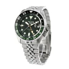 Seiko 5 Sports Automatic Green Dial Silver Steel Men’s Watch Used From Japan