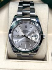 2018 Rolex Datejust 126300 Silver Oyster Bracelet with Silver Bezel