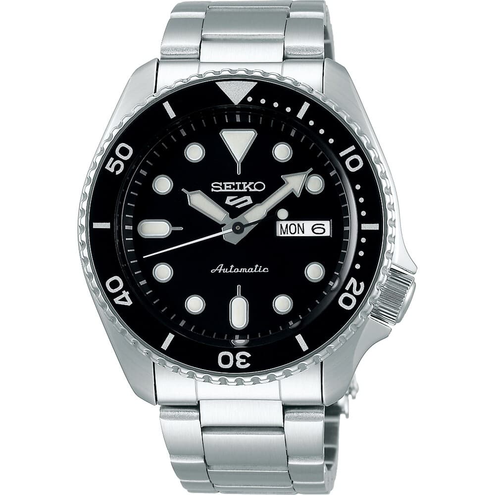 SEIKO 5 Sports SRPD55K1 Men’s Automatic Watch 100m Stainless Steel Black Dial