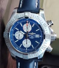 Breitling Super Avenger II A13371 Automatic Steel Blue Dial Chronograph Watch