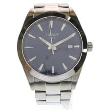 Tissot T-classic Gentleman Watch Navy Dial SS qz Quartz T127.410.11.041.00 Used