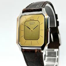 SEIKO CREDOR 9300-5340 QZ Men's Dress Watch Working New Battery Authentic
