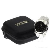 PANERAI LUMINOR 1950 PAM00329 45mm SS Black Dial Automatic GMT Date #C273