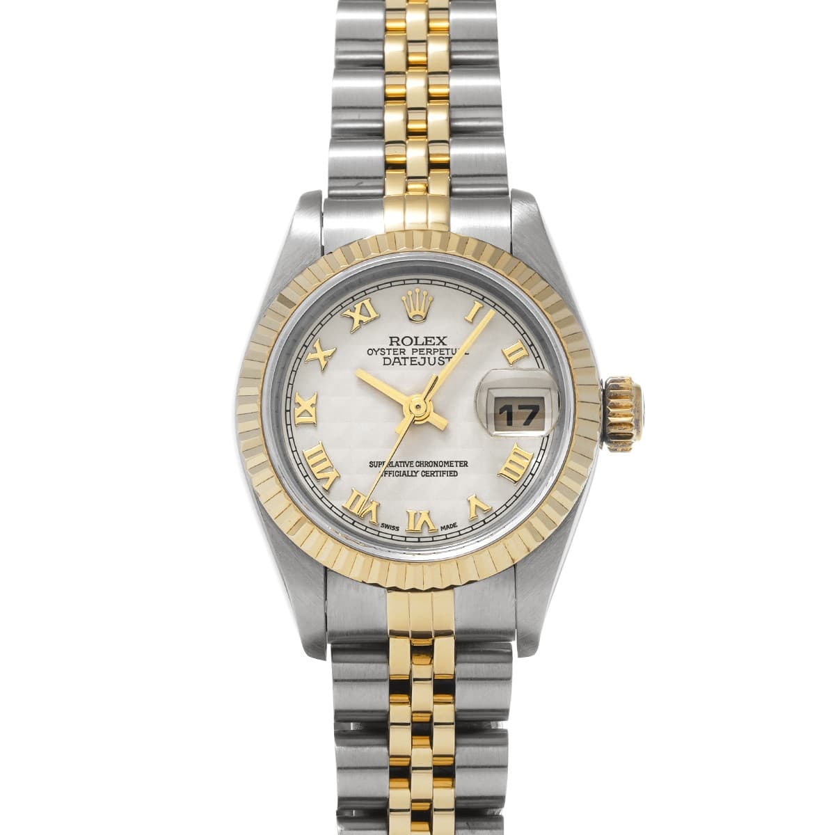 ROLEX Datejust 79173 Ivory Pyramid WATCH 722863