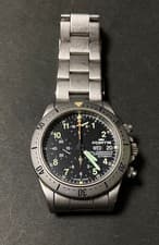Fortis Cosmonauts Chronograph Lemania 5100 Steel Black Dial 38mm - 605.22.142 -