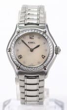 Ebel 1911 Ladies Stainless Steel Diamond Mother of Pearl Quartz Watch