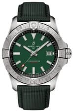 Breitling Avenger A17328 Green Dial Leather Strap Automatic 42mm Men's Watch