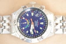ORIENT M Force EX01C0CA Automatic Watch Blue Dial Power Reserve Mens Box Papers