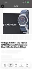 TAG Heuer Formula 1 WA1210 Blue Dial 200m Quartz Stainless Steel & Rubber Watch