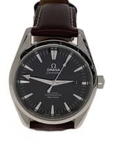 OMEGA Mens Watch Seamaster Aqua Terra ATSS39mm Analog Leather BLK BRW SS Used