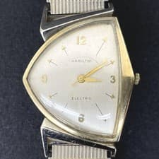 Hamilton 50's Vintage Electric Pacer Wristwatch Quartz Gold Dial wrist 17cm Mens