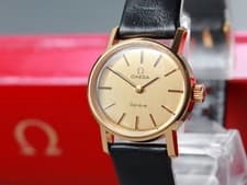 Vintage 1975 N MINT / Box Omega Geneve Cal.625 Gold Manual Winding Womens Watch