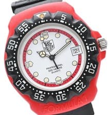 【NEAR MINT】TAG Heuer Formula 1 385.513/1 Red White 35mm Quartz Men's Watch Japan