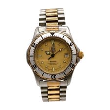 TAG HEUER 2000 Professional Gold Two-Tone 974.013B-1 Restoration Base Auth Japan