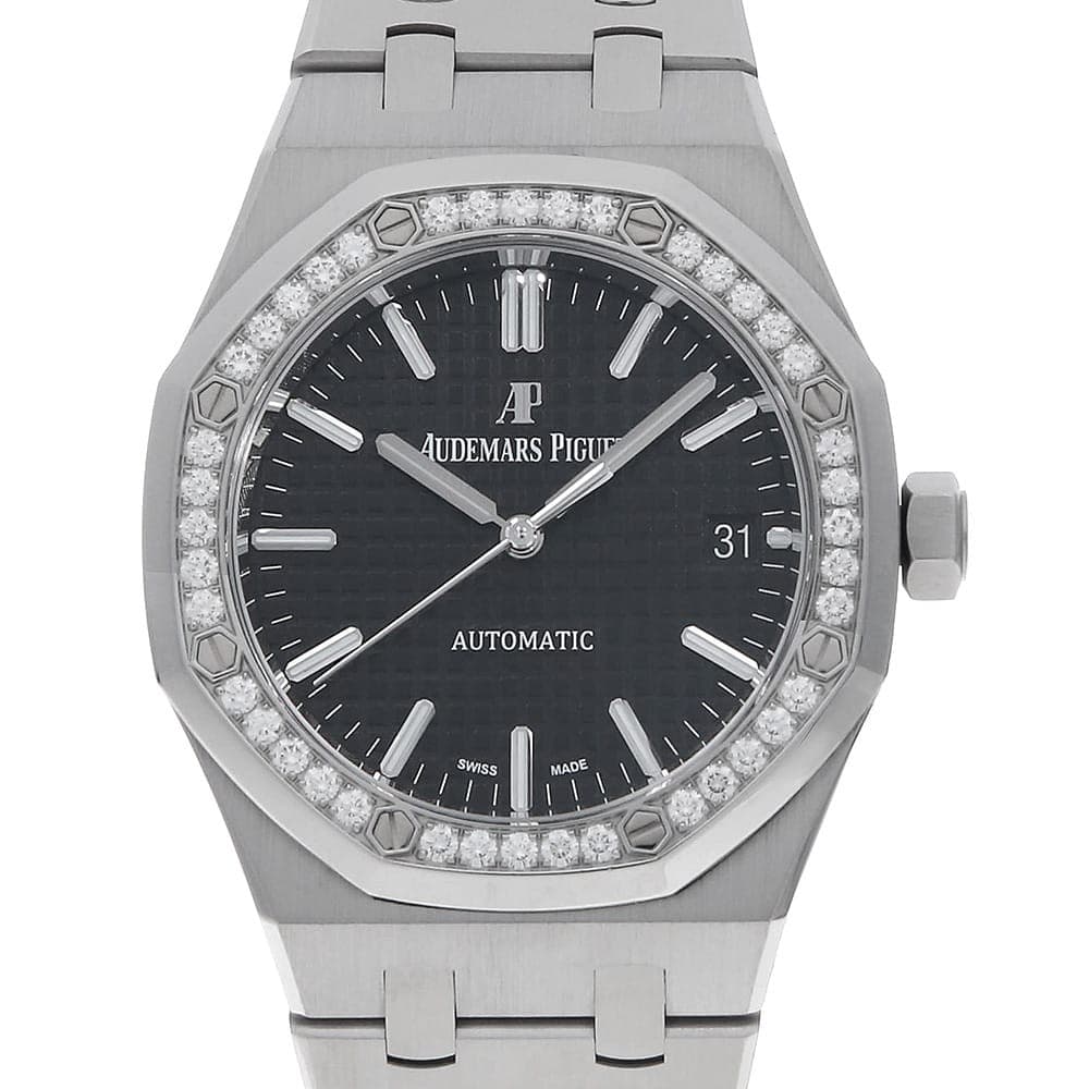 AUDEMARS PIGUET Royal Oak Automatic Diamond Bezel 15451ST.ZZ.1256ST.01 secon...