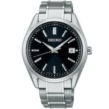 SBTM341 Analog Men's Watch Black Silver Titanium Radio Solar SEIKO SELECTION