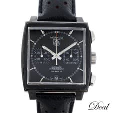 TAG Heuer Monaco Chronograph ACM Caliber 12 CAW211M Black Steel Men s Watch from