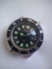 CITIZEN 150M 62-6198 40MM STAINLESS STEEL ORIG BEZEL  DIAL CA 1970s