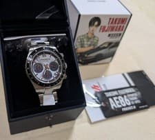 Initial D Takumi Fujiwara AE86 30th Solar Chronograph Watch NEW from Japan