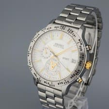 Seiko 6M15-7010 World Time Automatic Watch Fully Functional