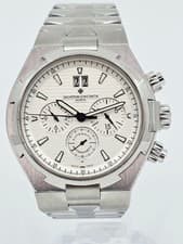 Vacheron Constantin Overseas Chrono Steel Auto 42mm Watch 49150/B01A-9095 Papers