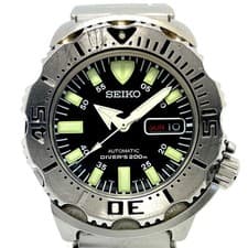 Rare Men s Wristwatch SEIKO Black Monster SKX779 7S26 0350 Diver s Automatic Bla