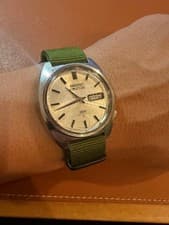 Seiko 5ACTUS Vintage Automatic Watch NATO Khaki Belt
