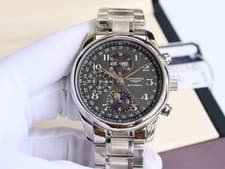 Longines Master Collection 8-Hand Moon Phase Chronograph 42mm Black Dial Automat