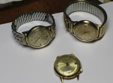 Lot of 3 bulova Accutron Mens Project watches 214 218 Biliken Gold Filled Steel