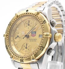 [NEAR MINT] TAG HEUER 2000 765.406 Automatic Gold Chronograph Men's Watch JAPAN