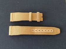 IWC Pilot Watch Textile Strap Beige 20mm Canvas Leather Back Used