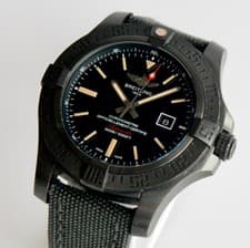 BREITLING Watch V17310 AVENGER BLACKBIRD 48mm, Box/Papers, NEW BREITLING STRAP!