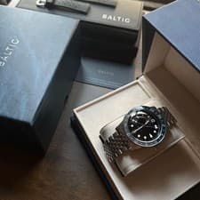 Baltic Aquascaphe GMT Black Dial Automatic Men's Watch w/box