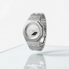 modlab Signature Casioak Full Silver Steel 42mm Custom Watch MLC201
