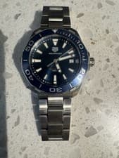 TAG Heuer Aquaracer Men's Diver Wristwatch Blue Dial Stainless Steel 300m