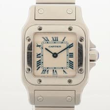 Cartier Santos Galbee SM W20017D6 SS SS QZ Silver-Face