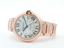 Cartier Ballon Bleu 18K Solid Rose Gold Silver Dial Automatic 40MM WGBB0039 4342
