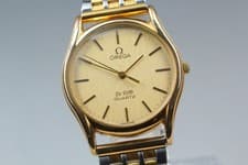 [Near MINT] Vintage Omega De Ville Cal.1336 Ref.191.0096 Gold Quartz Men's Watch
